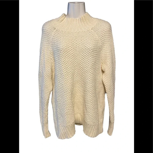 American Eagle Cream Sweater Mock Neck - Picture 1 of 7